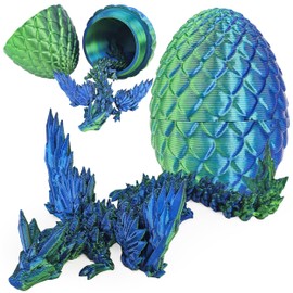 NEXT STOP M 5.5 in 3D Printed Articulated Dragon Egg – Unique Home and Desk Display, Easter Basket Stuffers