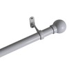 Φ22/25mm Threaded Expansion Curtain Rod with Round Finials 45CM to