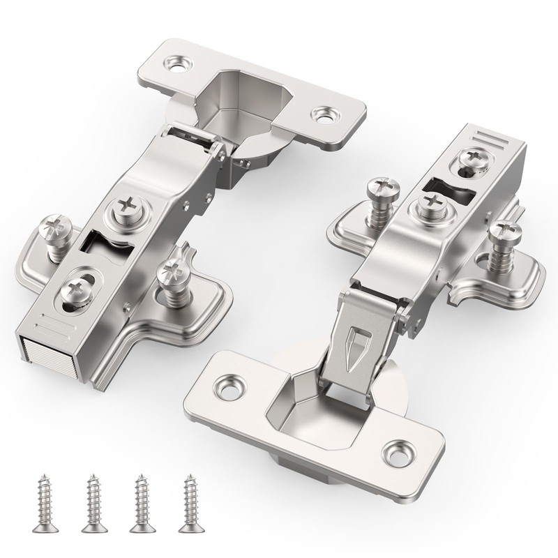 Furniware Pack of 2 Corner Stop Cabinet Hinges, Opening Angle