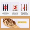 Juego de 4 Cepillos y Peines de Bambú para Cabello