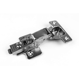 Berta (2 Pieces) Half Overlay Frameless Soft Closing European Hinges, 110 Degree 3D Adjustable Clip On Concealed Kitchen Cabinet Door Hinges with Screws