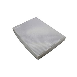 Flipside Products Pack of 4 Translucent Corrugated Plastic Storage Postal Tote Lids (19x13.5x1.75in ea)