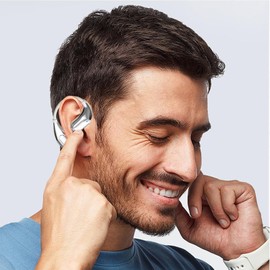 Open Ear Headphones, Sports Headphones Over Ear Wireless, Stereo Noise Cancelling Earphone for Game Cycling Gym Travel Airplane Running Workout