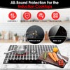 KitchenRaku Checkered Large Induction Cooktop Protector Mat with Plastic Bowl
