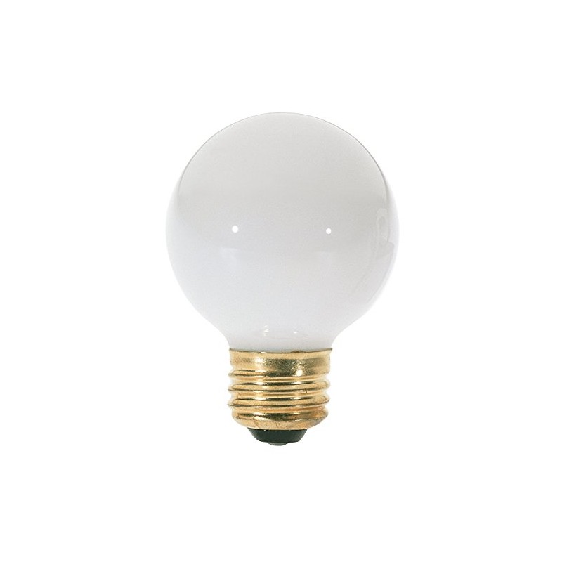 Satco S3828 120V Medium Base 40-Watt G18.5 Light Bulb, Gloss