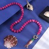 INENIMARTJ Hot Pink Chunky Beaded Fish Pendant Choker Necklace for