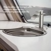 FORIOUS Waterfall Bathroom Faucet 1 Hole, Brushed Nickel Single Handle