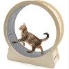 JFHID Large 46'' Wooden Cat Exercise Wheel Cat Treadmill Cat