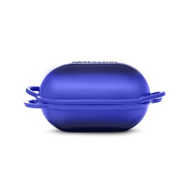 ROSSALLINI Signature Enameled Cast Iron Sourdough Bread Oven | Non-Stick with Tight Fitting Lid for Perfect Baking and Bread Making | 2QT Oval Oven With Lid [Indigo Blue]