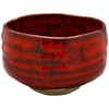 Mino Ware Matcha Bowl, Demon Crimson