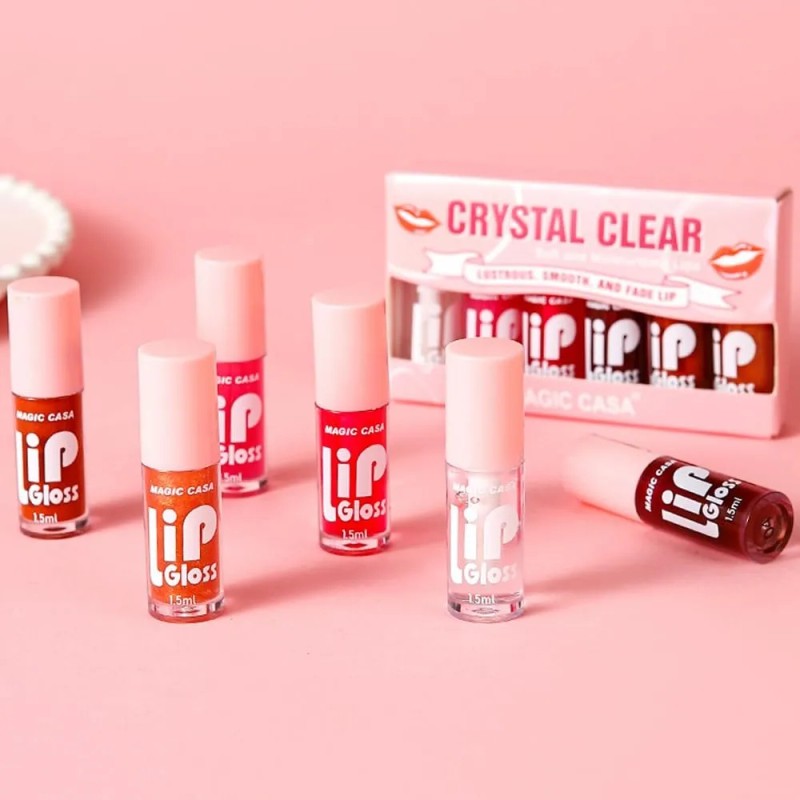 Set De 6 Aceites Para Labios Lip Glow Oil Gloss