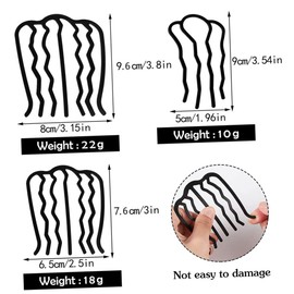 Ipetboom 8Pcs Vintage U Shape Hair Comb Clips for Women Durable Metal Bun Holders Tooth Tooth Side Combs Hair Accessories for All Hair