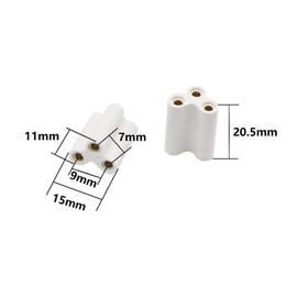 ZYAMY 24pcs T8 T5 LED Lamp Connector, 21mm Double End 3Pin Fmeale Adapter Connector for LED Lamp Holder Socket Fittings with Cables