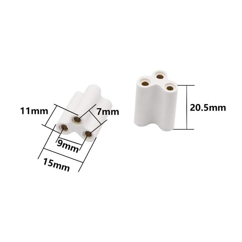 ZYAMY 24pcs T8 T5 LED Lamp Connector, 21mm Double End
