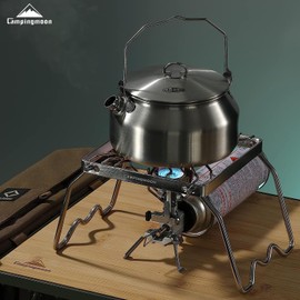 Campingmoon Mini Folding Campfire Grill 304 Stainless Steel BBQ Grill Racks Portable Camping Grill BBq Stand with Legs Carrying Bag