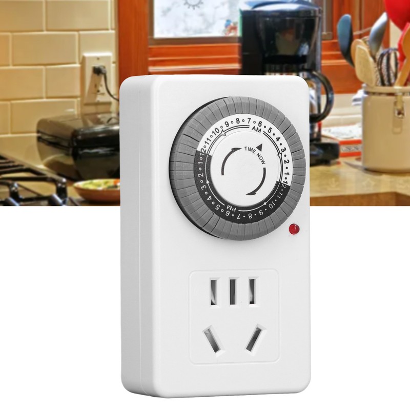Mechanical Timer Outlet 24 Hours Timing Switch Socket Auto Shut