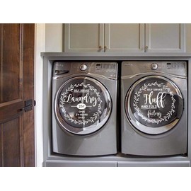laundry room decal, wash dry decal, washing machine, dryer, machine, floral, vinyl lettering, laundry, sticker, laundry room, decor, vinyl Easy to Apply and Removable Easy to Apply and Removable