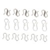 LALAFINA 80pcs S-Hook Clasps Silver Plating Jewelry Accessories for Bracelet