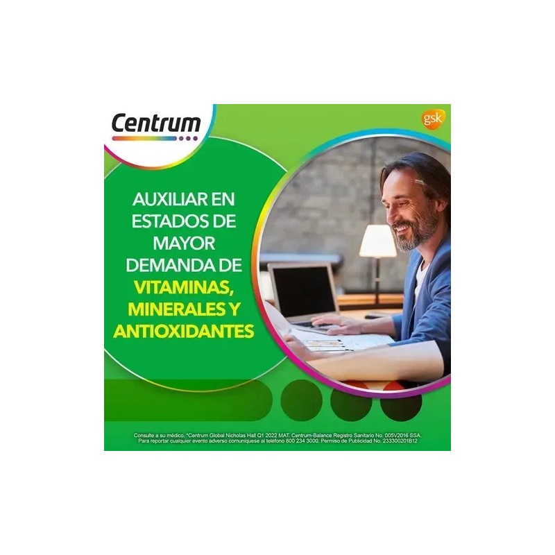Multivitamínico Centrum Balance Con Vitamina B Vitamina C Hierro Potasio