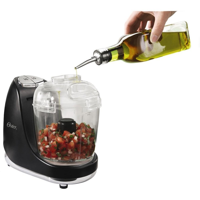 Oster FPSTMC3321 3-Cup Mini Chopper with Whisk, Black