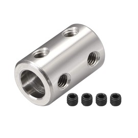 sourcing map 8mm to 8mm Bore Rigid Coupling Bolt L22XD14 45# Steel Shaft Coupling Connector Engine Accessories