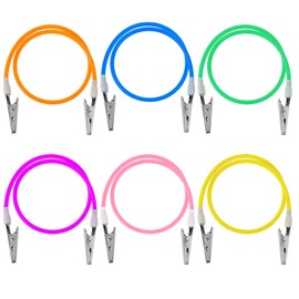 6 Pcs Bib Holder Clip Dental Napkin Clip, Neck Chains with Metal Clips for Dental Clinic, Silicone Colorful Dentist Bib Holder Clips Napkin Holder with Colorful Silicone Lanyard, Multicolor