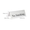 CIYODO Double-sided No Smoking Table Tent Sign Stainless Steel Indicator