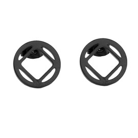 NA Earring Recovery Sobriety Gift Narcotics Anonymous Jewelry (NA Earring Black)
