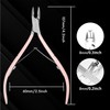 Makartt Cuticle Nippers, Pink Cuticle Trimmer Extremely Sharp Full Jaw