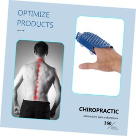 KOMBIUDA Palm Shaped Handheld Massager with Metal Roller Balls Rotating Body Brush for Cellulite Reduction and Muscle Relief Blue Bathing and Relaxation