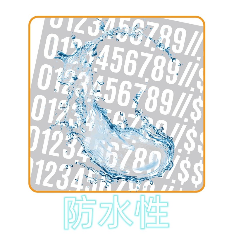 Large Number Stickers Waterproof Number Stickers Large (White, 1 Inch,