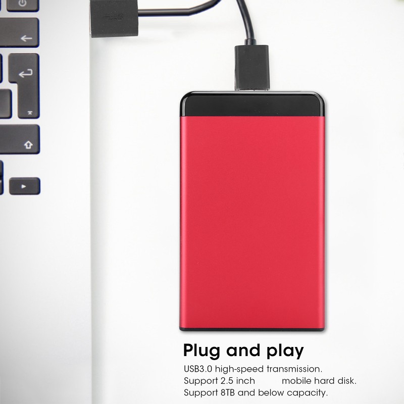 Mobile Hard Disk Enclosure USB3.0 Portable Aluminum Alloy for 2.5in