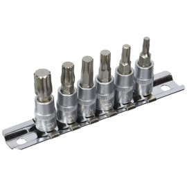 KS Tools 911.1547 1/4 Inch Bit Socket Set XZN 6-Piece M4-M10