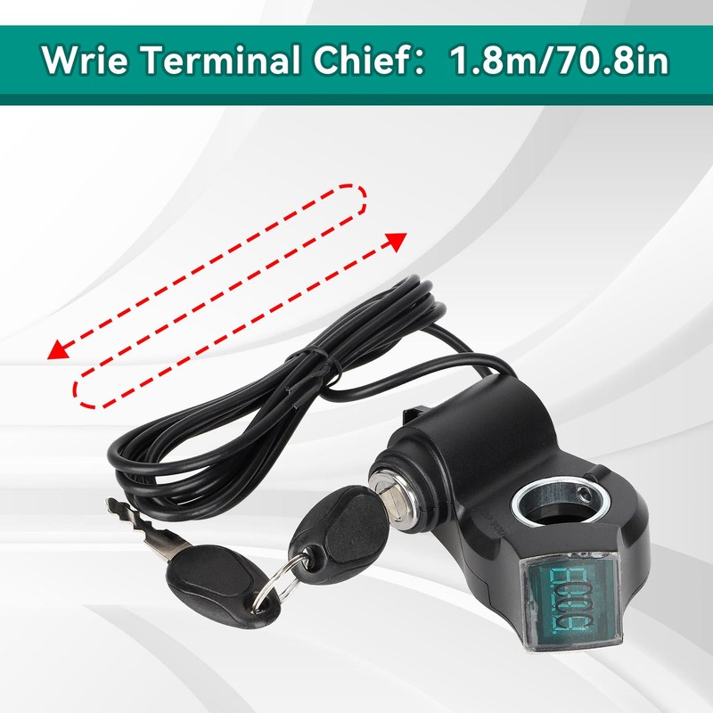 Frdhee E Bike Voltage Display, Electric Bike Thumb Throttle LCD