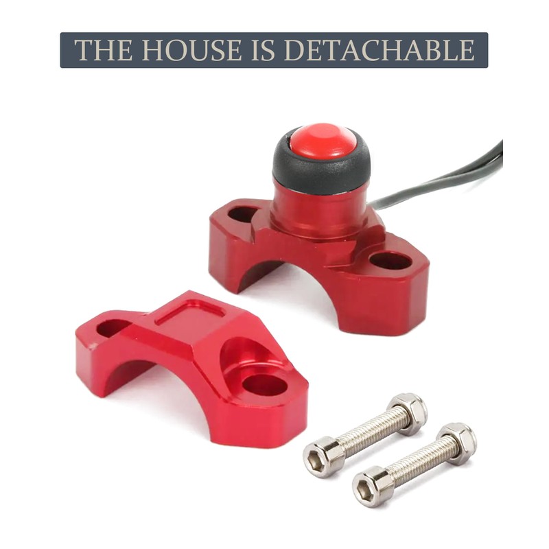 VARGTR CNC Motorcycle Engine Stop Start Kill Switch Button,Car Accessories