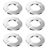 Generic 6Pcs Self Adhesive Round Escutcheon Plate 304 Stainless Steel