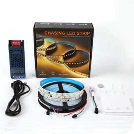 Warm White LED Strip Lights 3000K-3200K, Running Water Effects Smart LED Strip Lights, 33ft/10M 1200Leds 2835 SMD DC24V WS2811 IC 120Leds/M Addressable LED Strip for Bedroom,Home Decor Lighting