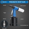 VORXEON Pneumatic Rivet Gun Set 3/32", 1/8", 5/32", 3/16" Air