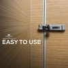 1 Pack Polished Chrome Sliding Door Lock, Heavy-Duty Steel Door