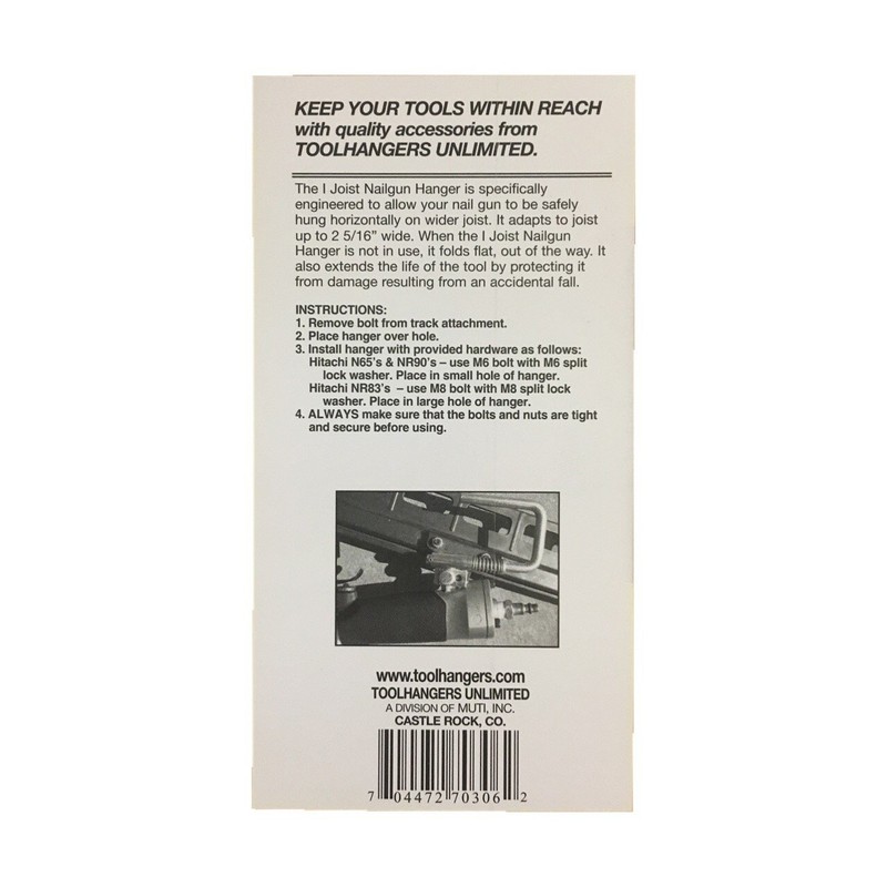 Hitachi I Joist Nail Gun Hanger- by Toolhangers Unlimited- Original