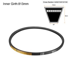 sourcing map A32 Drive V-Belts 32" Inner Length 13mm Width 8mm Thick JIS Standard A-Section Rubber Drive Industrial Transmission Belt