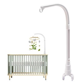 Coriver Baby Mobile Holder, 23-inch Detachable and Adjustable Width Cot Mobile Arm, Crib Cradle Bed Bell Frame, DIY Hanging Wind Chime Toy, Nursery Decor Holder Without Toy and Music Box Module