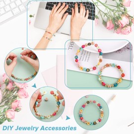 Pack of 1000 Letter Beads Colourful Beads for Bracelets A-Z Letter Beads 7 mm Acrylic Beads for Threading for Bracelets Necklaces Jewellery DIY Making (Colour Gold 1)