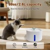 LIFFY Small Pet Water Fountain 2.6L Automatic Water Dispenser for
