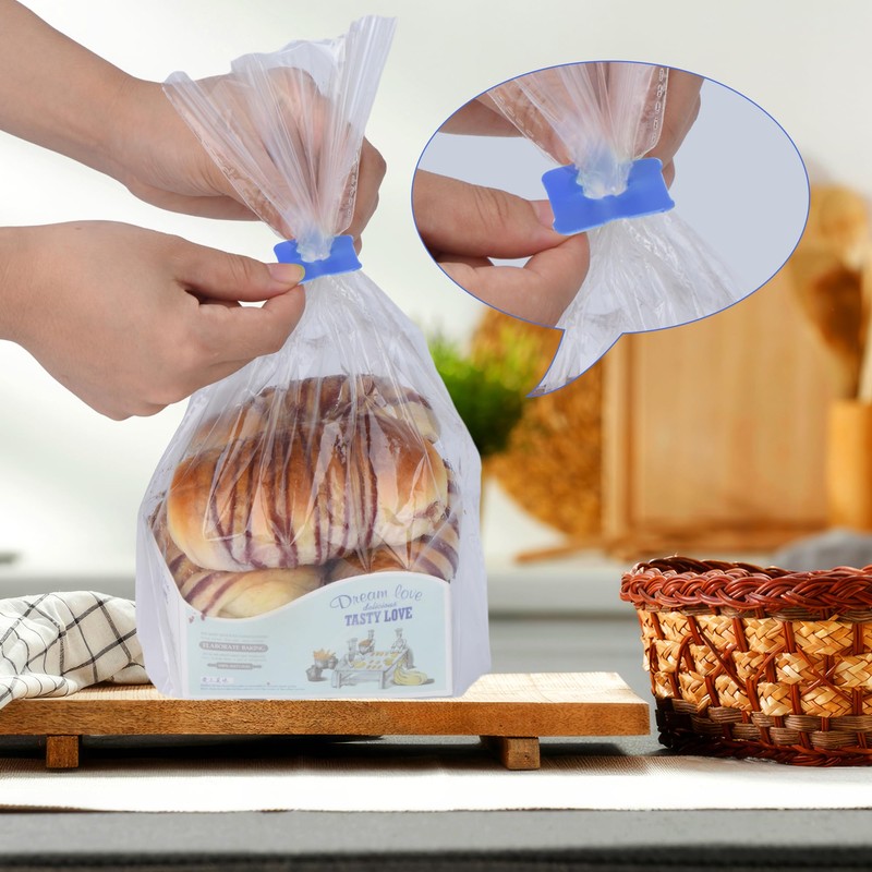 100 Pcs Reusable Plastic Bread Clips - Keep Your Food
