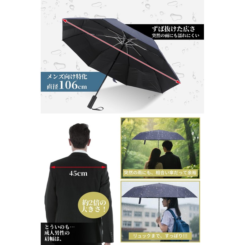 【2025 Strongest Specification】Shape Memory Sun Umbrella, Folding, Folds in 3