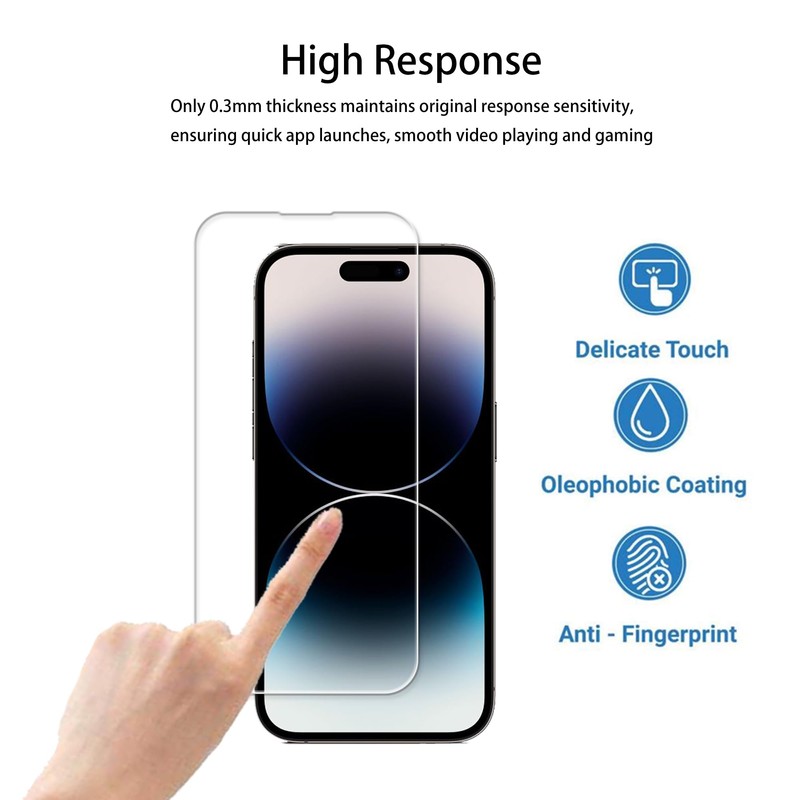 HKKAIS Easy Alignment Frame Designed For iPhone14 Pro Max Tempered