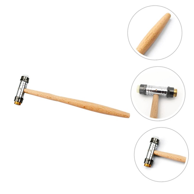 FRCOLOR Small Detachable Hammer with Wooden Handle Ergonomic Household Tool