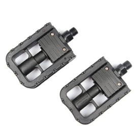 GANAZONO 2Pcs Foldable Mountain Bike Pedal Plastic Platform Pedal for Dust Design for Long Rides Easy Folding Mechanism