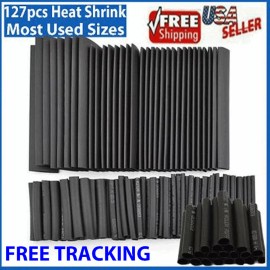 Unbranded 127 pc Heat Shrink Tubing Wire Wrap Assortment Set Electrical Connection Cable